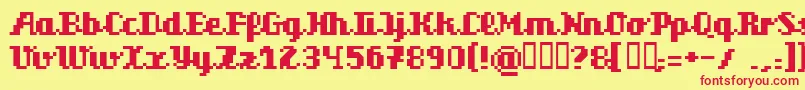 Superscr Font – Red Fonts on Yellow Background