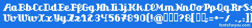 Superscr Font – White Fonts on Blue Background