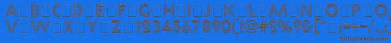 Vibrotext Font – Brown Fonts on Blue Background