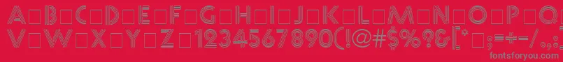Vibrotext Font – Gray Fonts on Red Background
