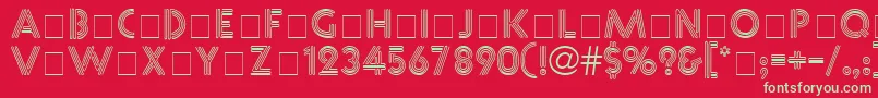 Vibrotext Font – Green Fonts on Red Background