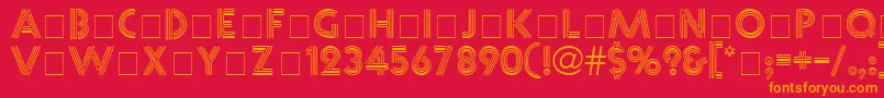 Vibrotext Font – Orange Fonts on Red Background