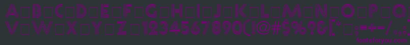 Czcionka Vibrotext – fioletowe czcionki na czarnym tle