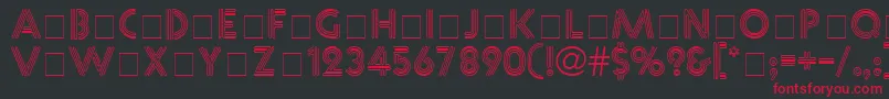 Vibrotext Font – Red Fonts on Black Background