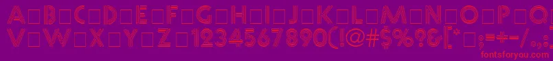 Vibrotext Font – Red Fonts on Purple Background