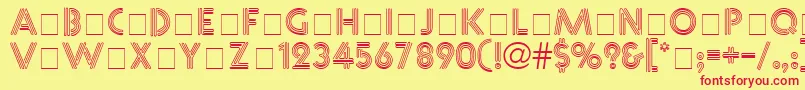 Vibrotext Font – Red Fonts on Yellow Background