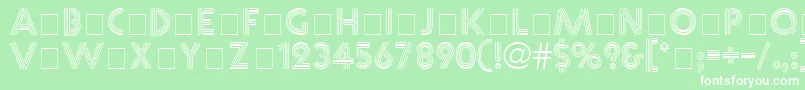 Vibrotext Font – White Fonts on Green Background