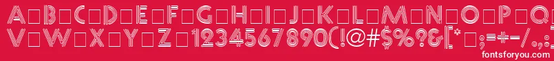 フォントVibrotext – 赤い背景に白い文字