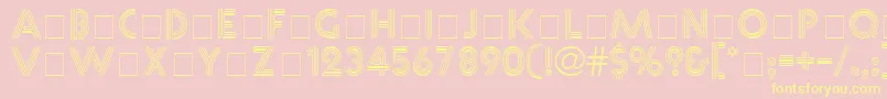 Vibrotext Font – Yellow Fonts on Pink Background