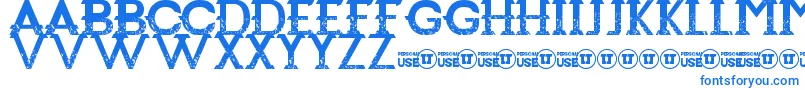 Redemption Font – Blue Fonts on White Background