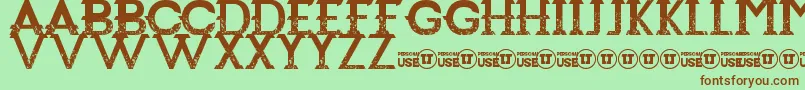 Redemption Font – Brown Fonts on Green Background