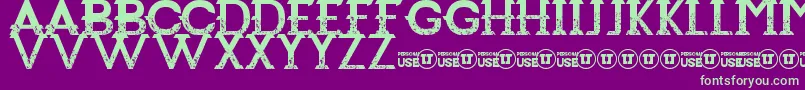 Redemption Font – Green Fonts on Purple Background