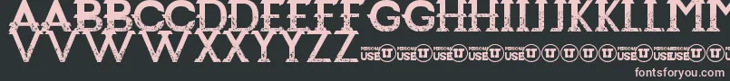 Redemption Font – Pink Fonts on Black Background