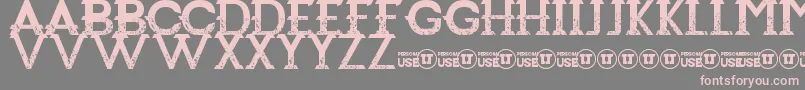 Redemption Font – Pink Fonts on Gray Background