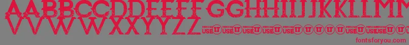 Redemption Font – Red Fonts on Gray Background