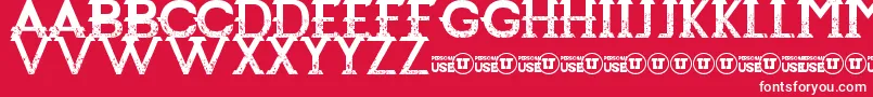 Redemption Font – White Fonts on Red Background