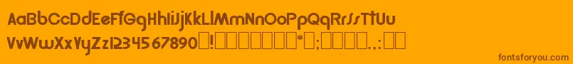 Шрифт Golder – коричневые шрифты на оранжевом фоне