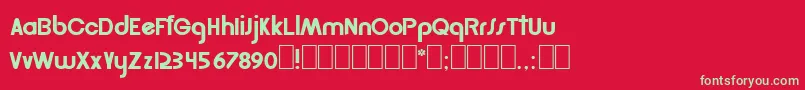 Golder Font – Green Fonts on Red Background