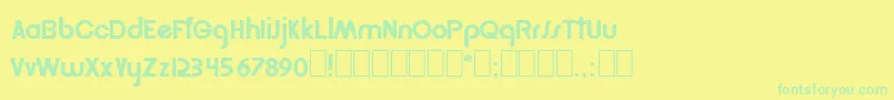Шрифт Golder – зелёные шрифты на жёлтом фоне