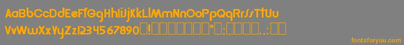 Golder Font – Orange Fonts on Gray Background