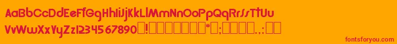Golder Font – Red Fonts on Orange Background