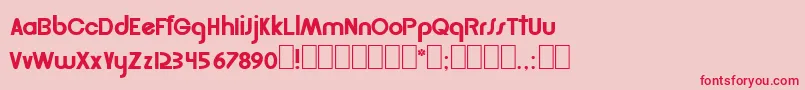 Golder Font – Red Fonts on Pink Background