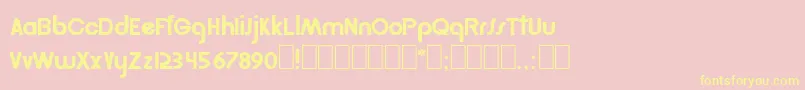 Golder Font – Yellow Fonts on Pink Background