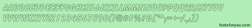 CartoonHollowCondensed Font – Black Fonts on Green Background