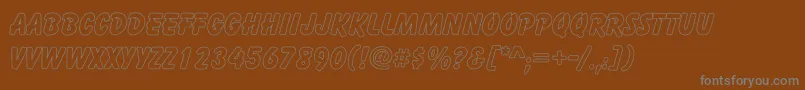 CartoonHollowCondensed-Schriftart – Graue Schriften auf braunem Hintergrund