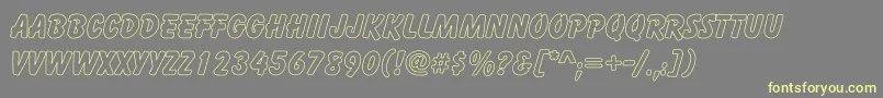 CartoonHollowCondensed Font – Yellow Fonts on Gray Background