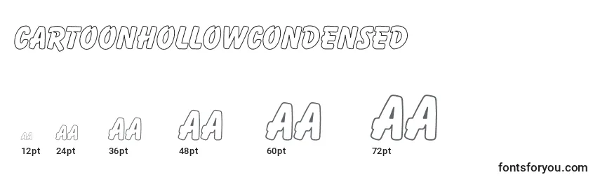 CartoonHollowCondensed Font Sizes