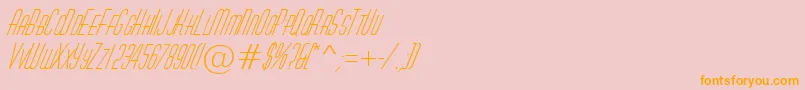 Weitere Informationen zur AHuxleycapsItalic-Schriftart AHuxleycapsItalic-Schriftart – Orangefarbene Schriften auf rosa Hintergrund
