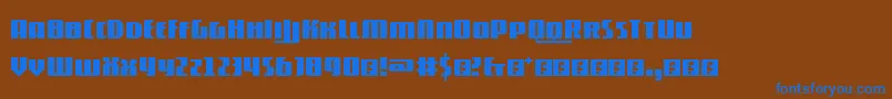 5contrastio Font – Blue Fonts on Brown Background