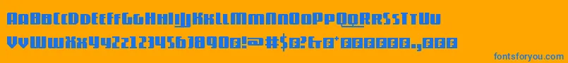 5contrastio Font – Blue Fonts on Orange Background