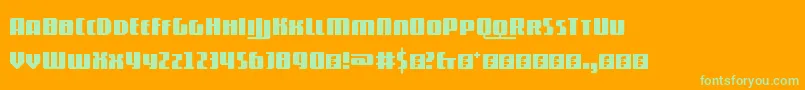 5contrastio Font – Green Fonts on Orange Background
