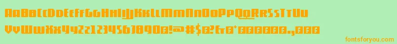 5contrastio Font – Orange Fonts on Green Background