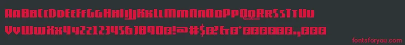 フォント5contrastio – 黒い背景に赤い文字