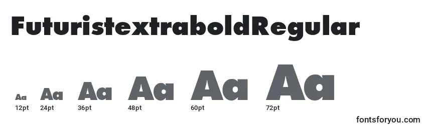 sizes of futuristextraboldregular font, futuristextraboldregular sizes