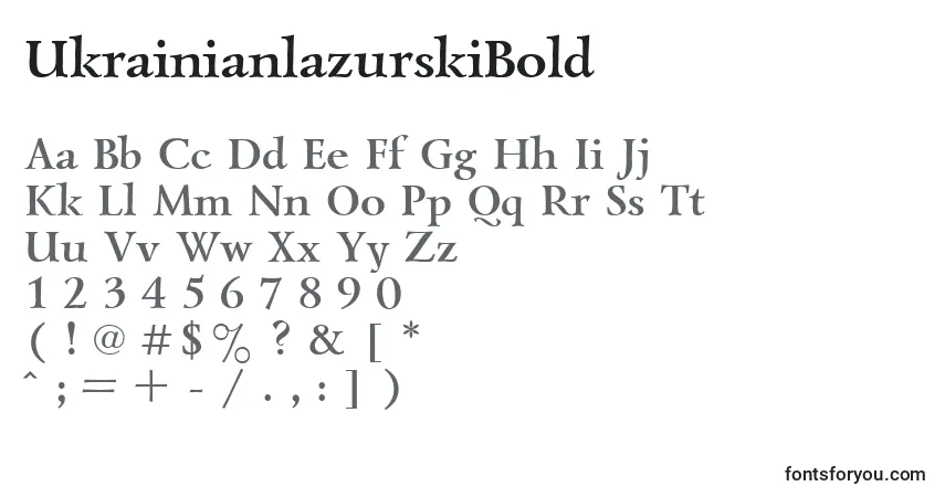 UkrainianlazurskiBold Font – alphabet, numbers, special characters