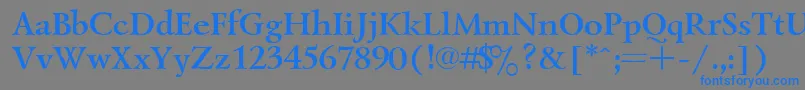 UkrainianlazurskiBold Font – Blue Fonts on Gray Background