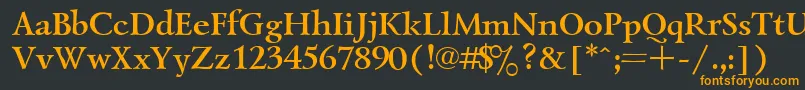 UkrainianlazurskiBold Font – Orange Fonts on Black Background