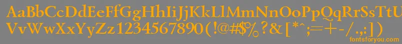 UkrainianlazurskiBold Font – Orange Fonts on Gray Background