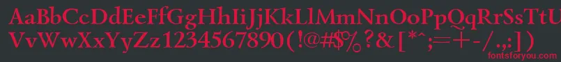 UkrainianlazurskiBold Font – Red Fonts on Black Background
