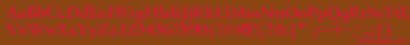 UkrainianlazurskiBold Font – Red Fonts on Brown Background