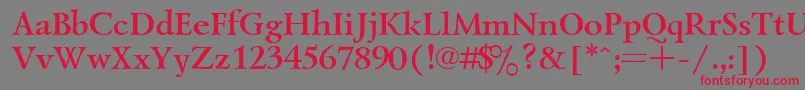 UkrainianlazurskiBold Font – Red Fonts on Gray Background