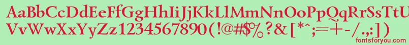 UkrainianlazurskiBold Font – Red Fonts on Green Background