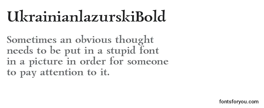 UkrainianlazurskiBold Font