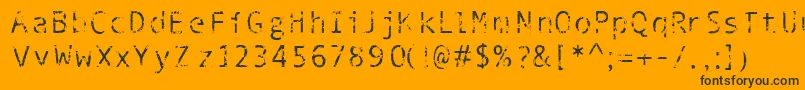 Phantomime Font – Black Fonts on Orange Background