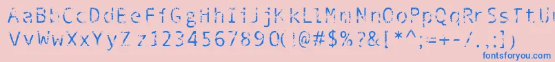 Phantomime Font – Blue Fonts on Pink Background