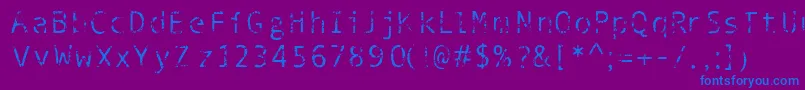 Phantomime Font – Blue Fonts on Purple Background
